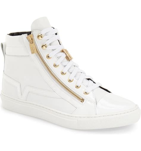 versace sneakers men blue|Versace zipped high top sneakers.